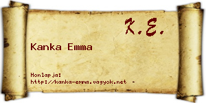 Kanka Emma névjegykártya
