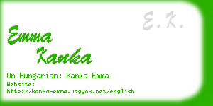 emma kanka business card